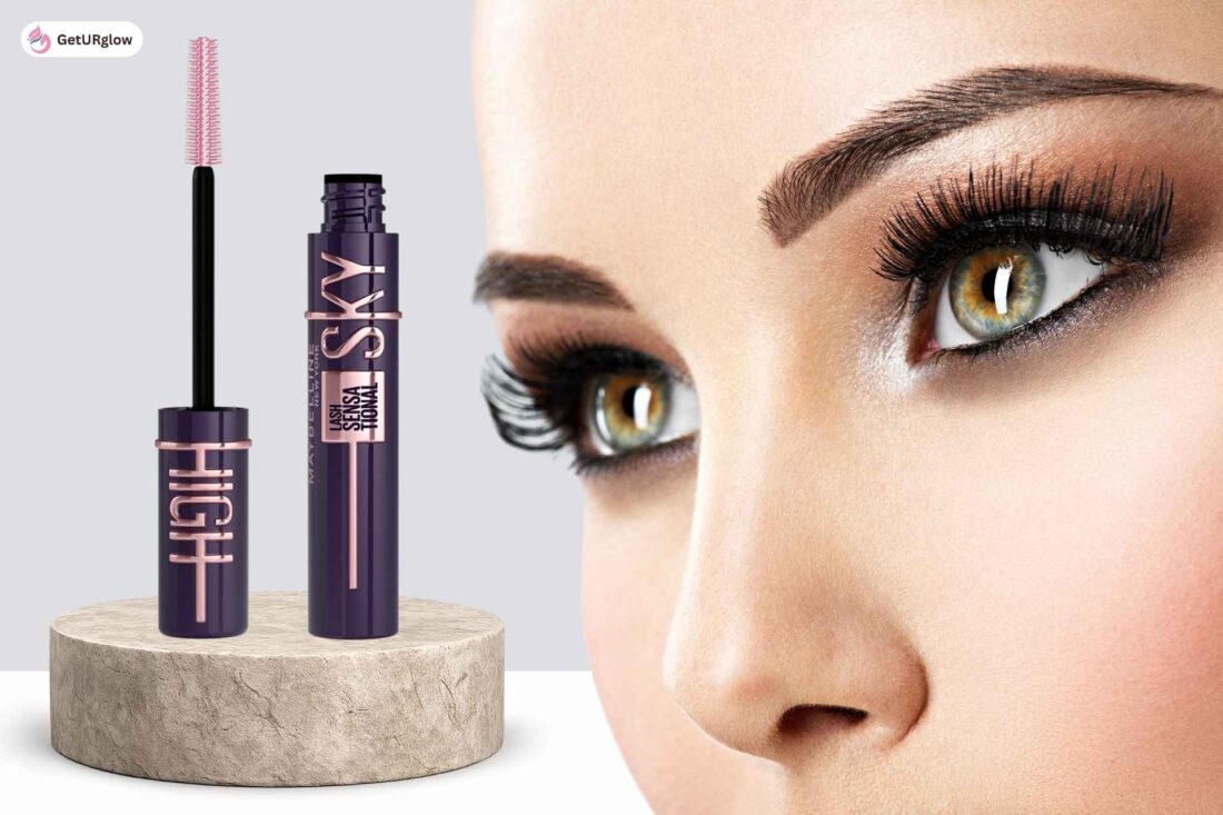 maybelline lash sensational sky high washable mascara, burgundy haze