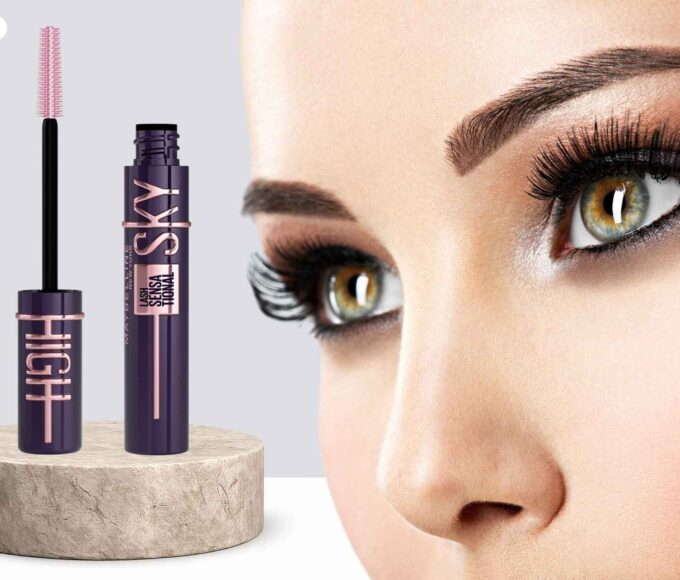 maybelline lash sensational sky high washable mascara, burgundy haze